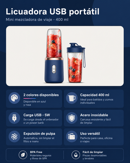 Batidora USB portátil.